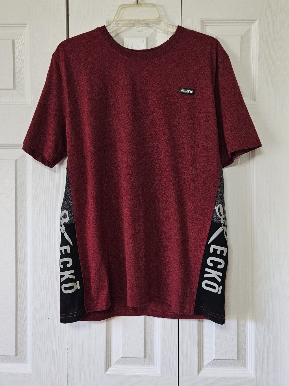 Ecko Unlimited Men's Maroon Short-Sleeve Logo T-Shirt